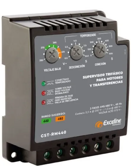 [070067] [GST-RM440] Exceline - Supervisor Trifasico 480V [Bornera]