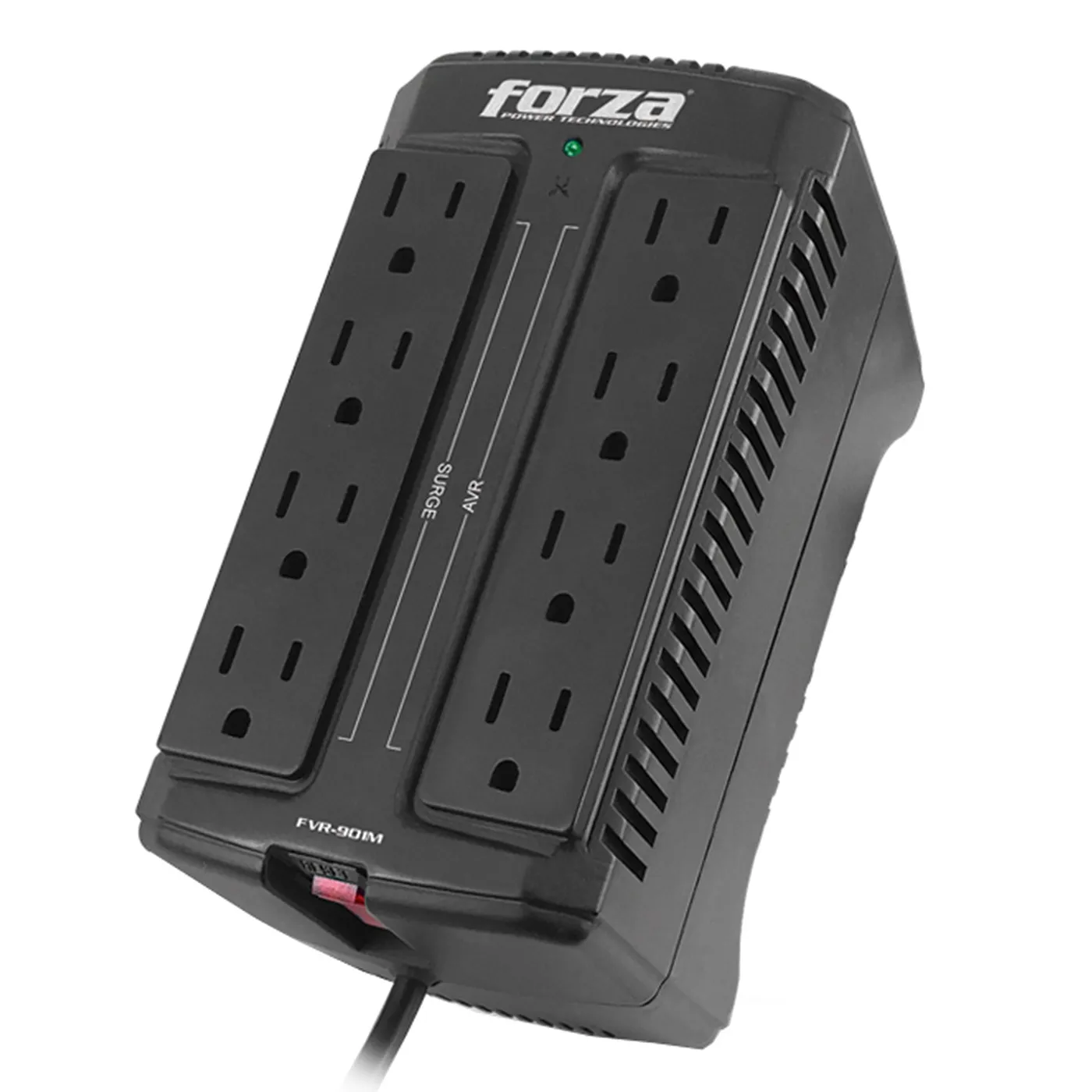 [061795] [FVR-902] Forza - Regulador Automático de Voltaje 900VA/450W [8] x NEMA Universales 220V