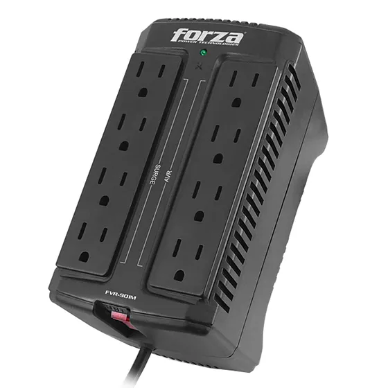 [061795] [FVR-902] Forza - Regulador Automático de Voltaje 900VA/450W [8] x NEMA Universales 220V