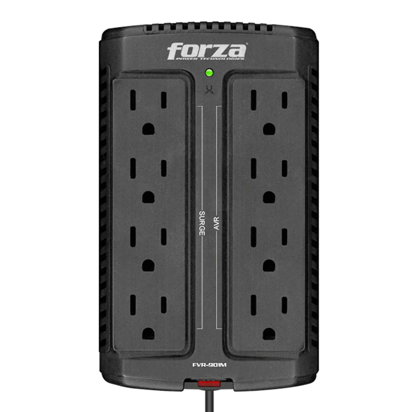 [061795] [FVR-902] Forza - Regulador Automático de Voltaje 900VA/450W [8] x NEMA Universales 220V