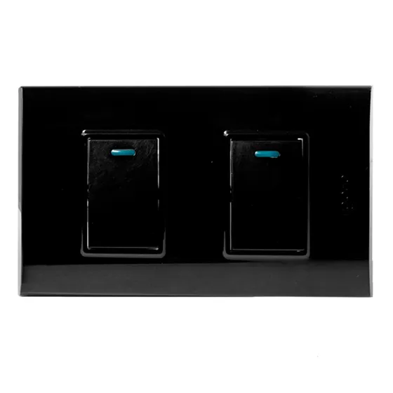 [070575] [B514S-B] Igoto - Interruptor Doble Pequeño Serie B [Negro]