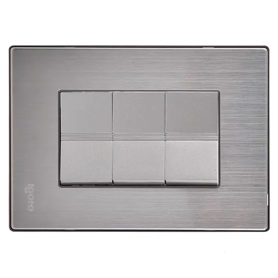 [070641] [I516] Igoto - Interruptor Triple Serie Inox