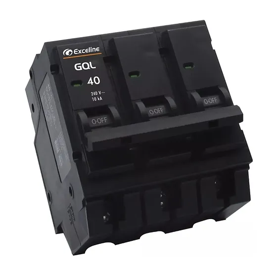 [070134] [GQL-40A-3] Exceline - Breaker Enchufable GQL TermoMagnetico 40Amp [3 polos]