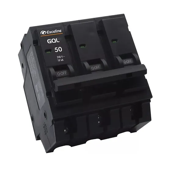 [070135] [GQL-50A-3] Exceline - Breaker Enchufable GQL TermoMagnetico 50Amp [3 polos]