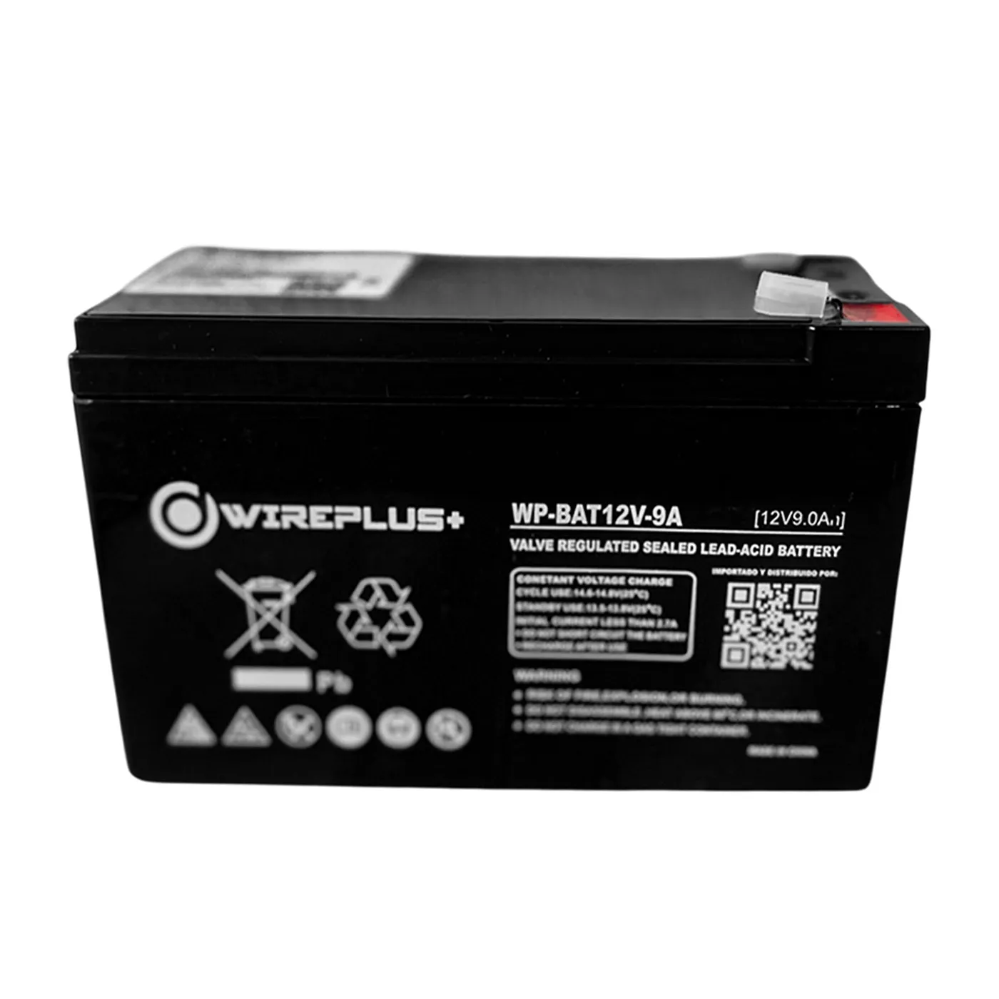 [070369] [WP-BAT12V-9A] Wireplus - Bateria Sellada Acido-Plomo 12V 9Ah