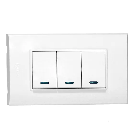 [070550] [B516-W] Igoto - Interruptor Triple Serie B [Blanco]
