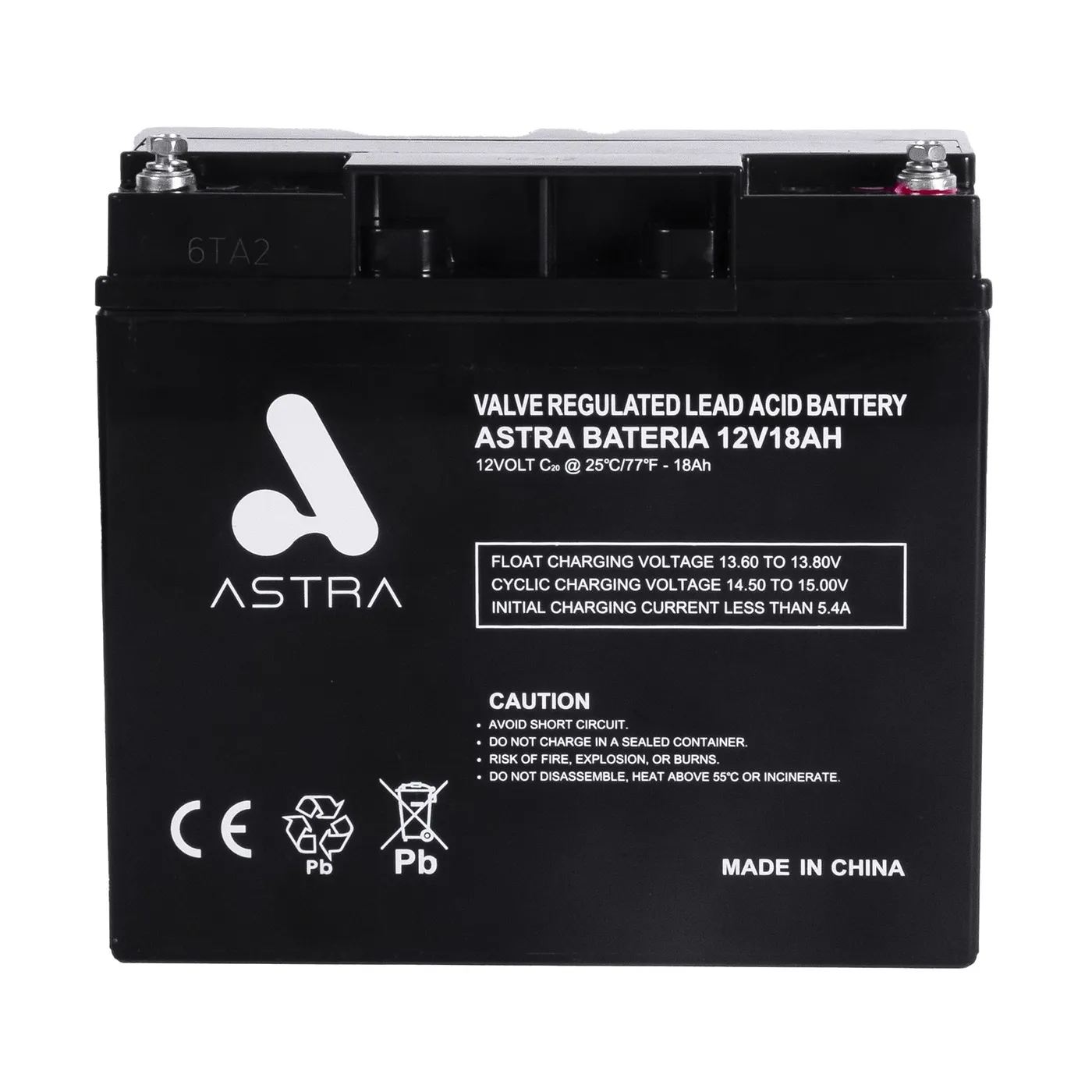 [070844] [12V18AH] Astra - Bateria Sellada Acido-Plomo 12V 18Ah