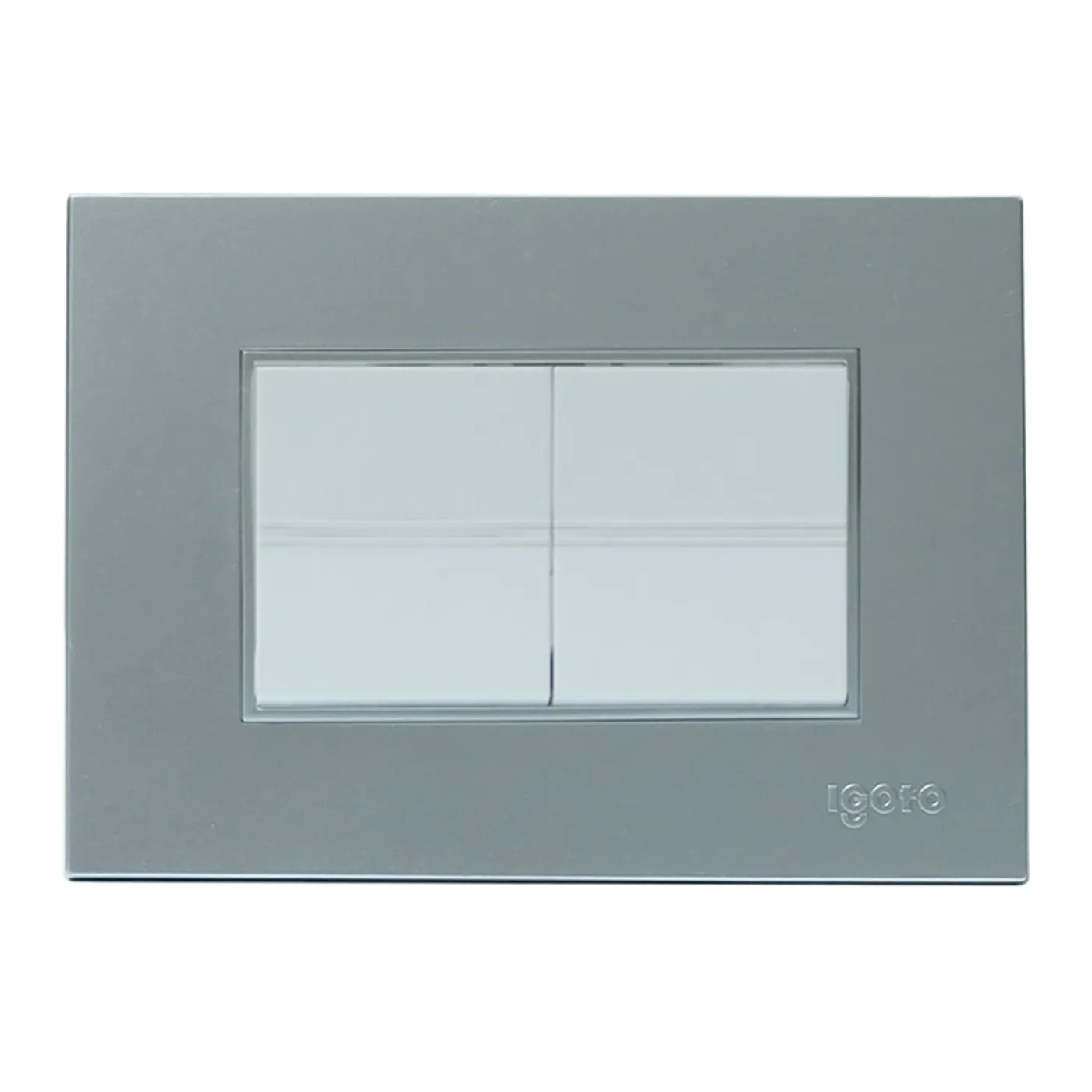 [070865] [Z514-S] Igoto - Interruptor Doble Largo Serie Z [Plata]