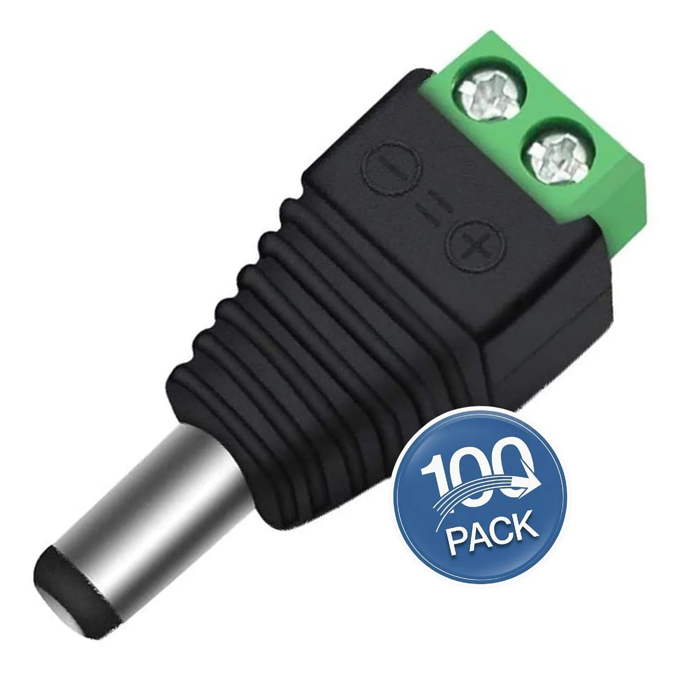 [080096] Conector 12V Macho 2.1mm [100 Unidades]