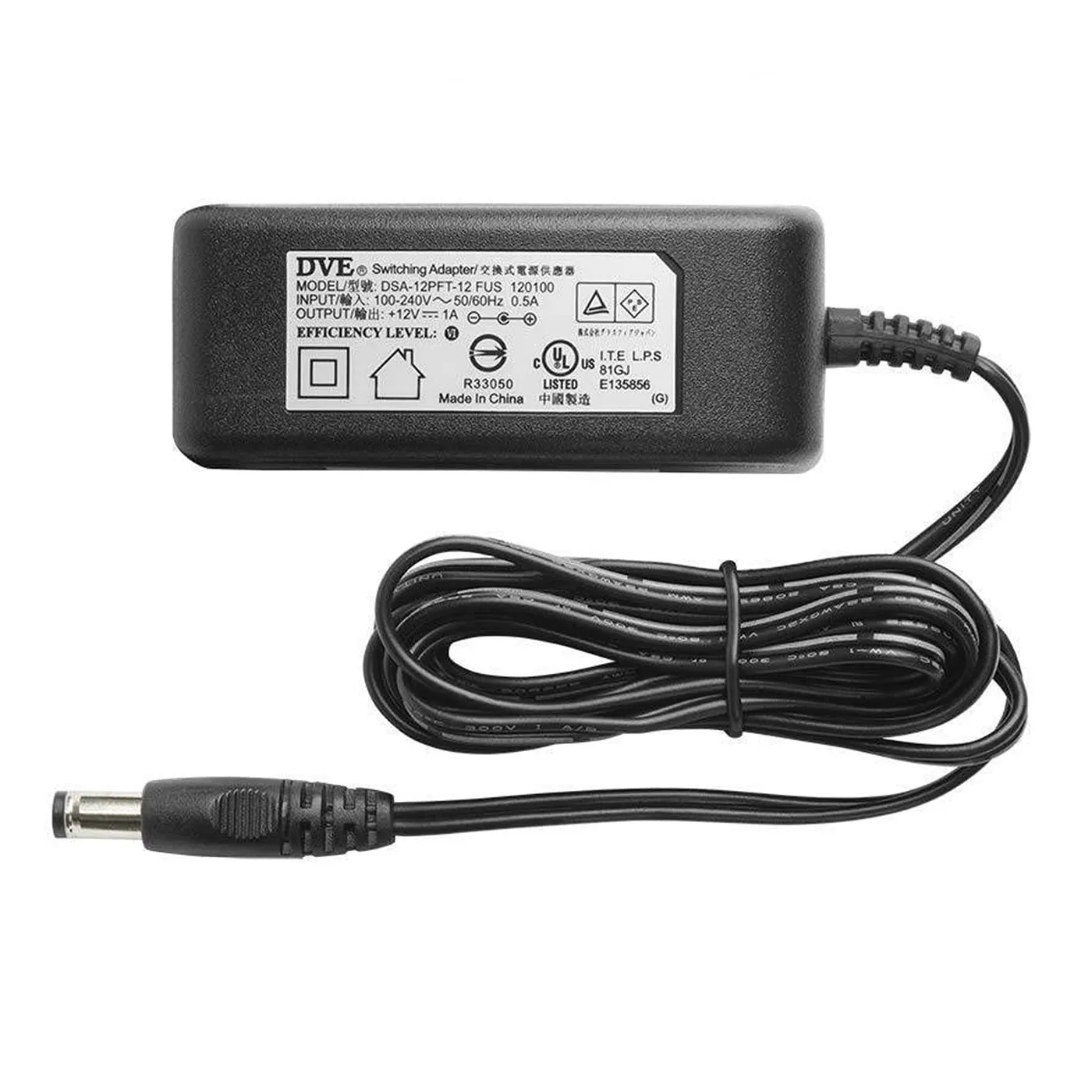 [080109] [DSA-12PFT-12FUS120100,UL] Hikvision - Transformador 12V 1Amp