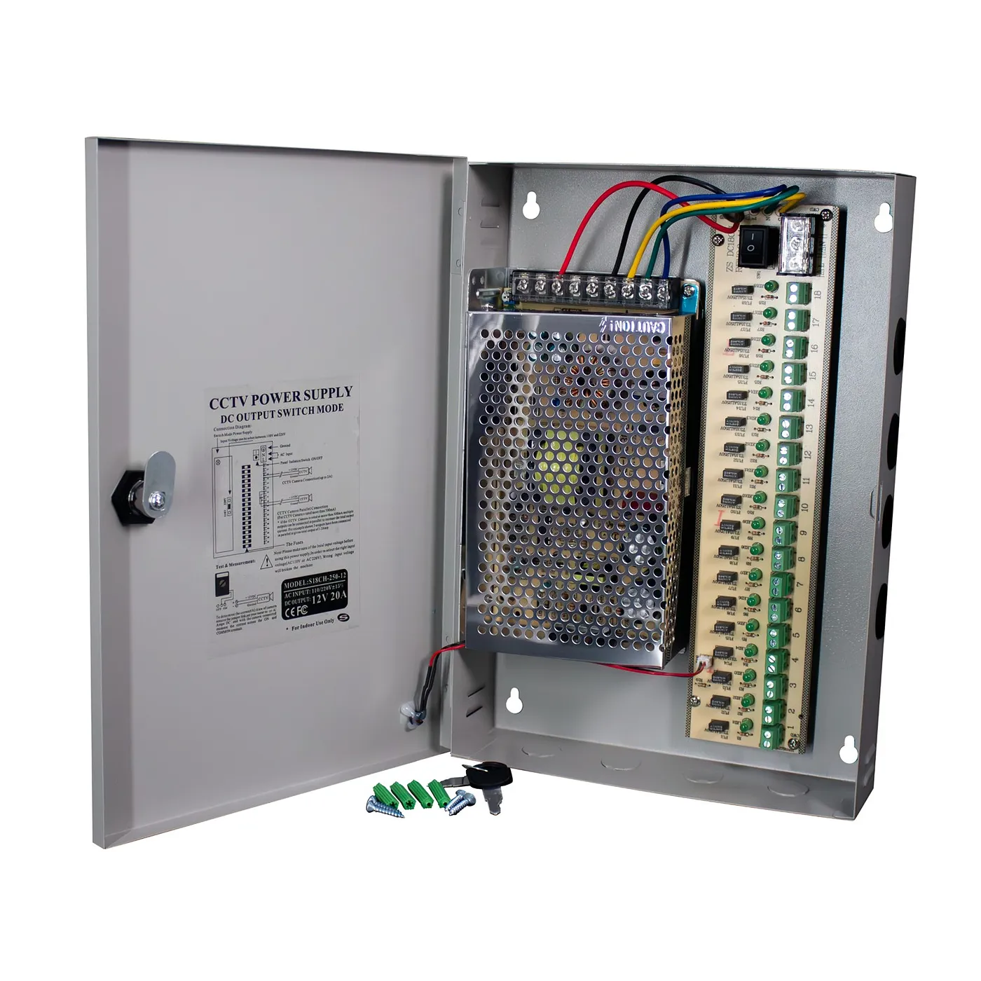 [080069] [STC-FC20A18CH] STC - Fuente Centralizada 18 Canales 12V 20Amp