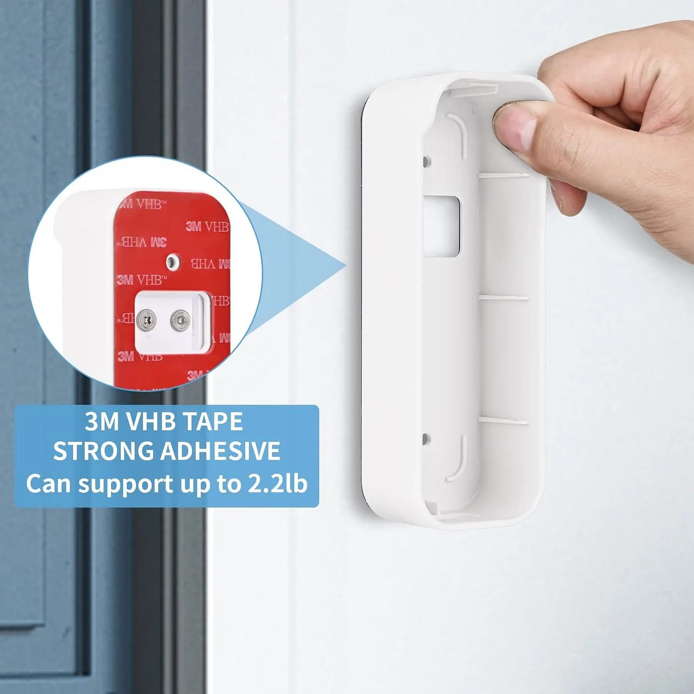 [090151] [SOP-AD-WHITE] Blink - Soporte Adhesivo para Puerta Compatible con Video Portero Blink [Blanco]