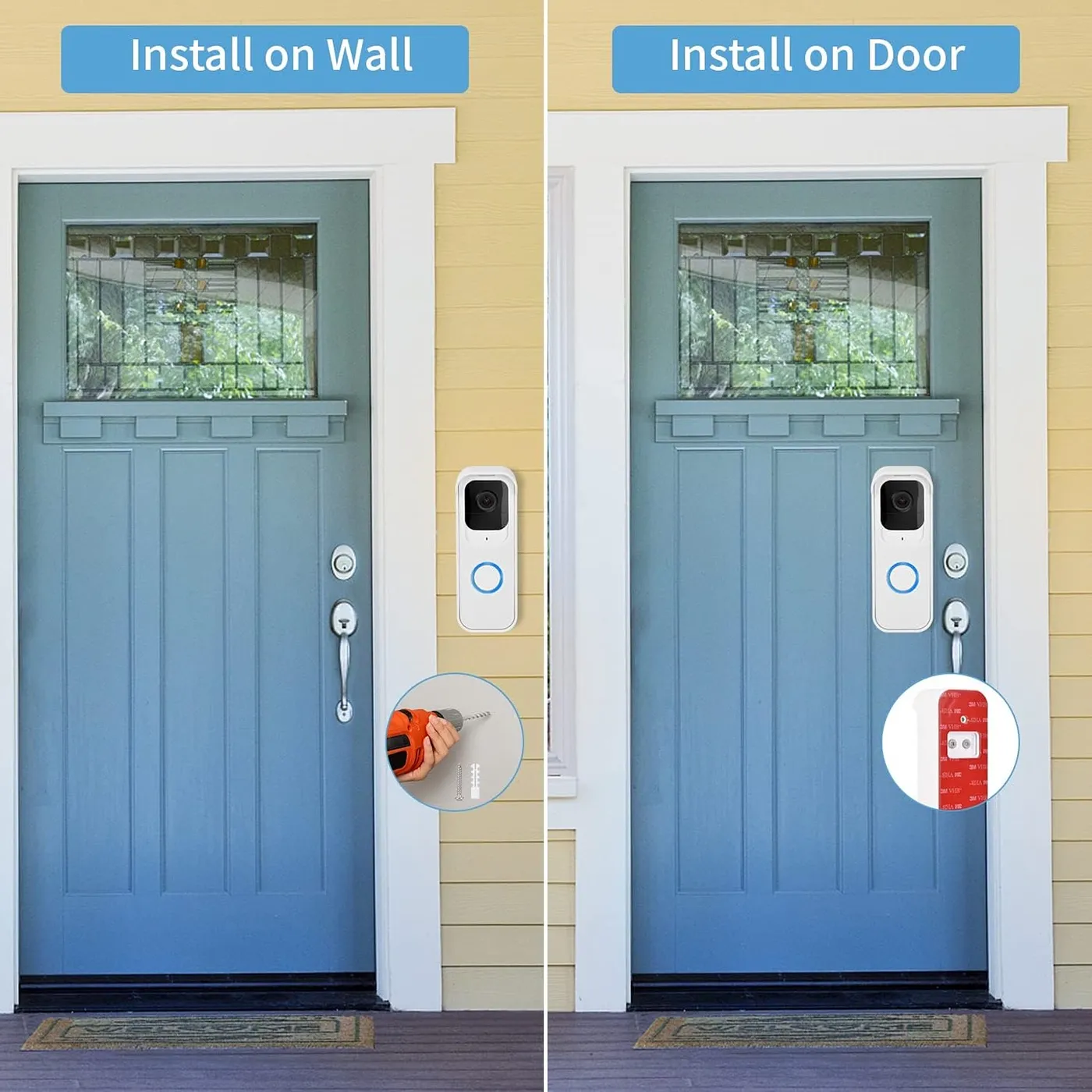 [090151] [SOP-AD-WHITE] Blink - Soporte Adhesivo para Puerta Compatible con Video Portero Blink [Blanco]