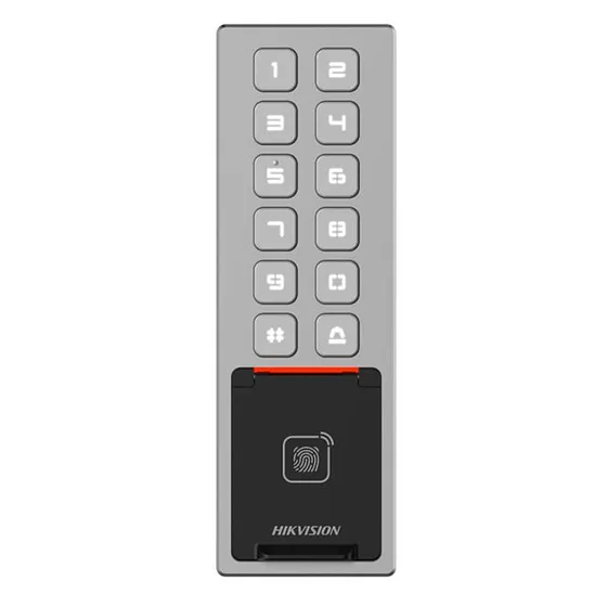 [090172] [DS-K1T805EBFWX] Hikvision - Terminal de Control de Acceso Tarjeta EM Card, Huella Digital, PIN y Bluetooth