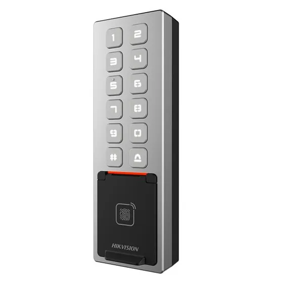 [090174] [DS-K1T805MBFWX] Hikvision - Terminal de Control de Acceso Tarjeta M1 Card, Huella Digital, PIN y Bluetooth