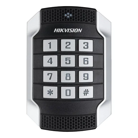 [090183] [DS-K1104MK] Hikvision - Lector de Tarjetas MIFARE y Contraseñas Wiegand W26 - W34 y RS-485 IP65 IK10 Estetico y Facil de Utilizar Indicador LED