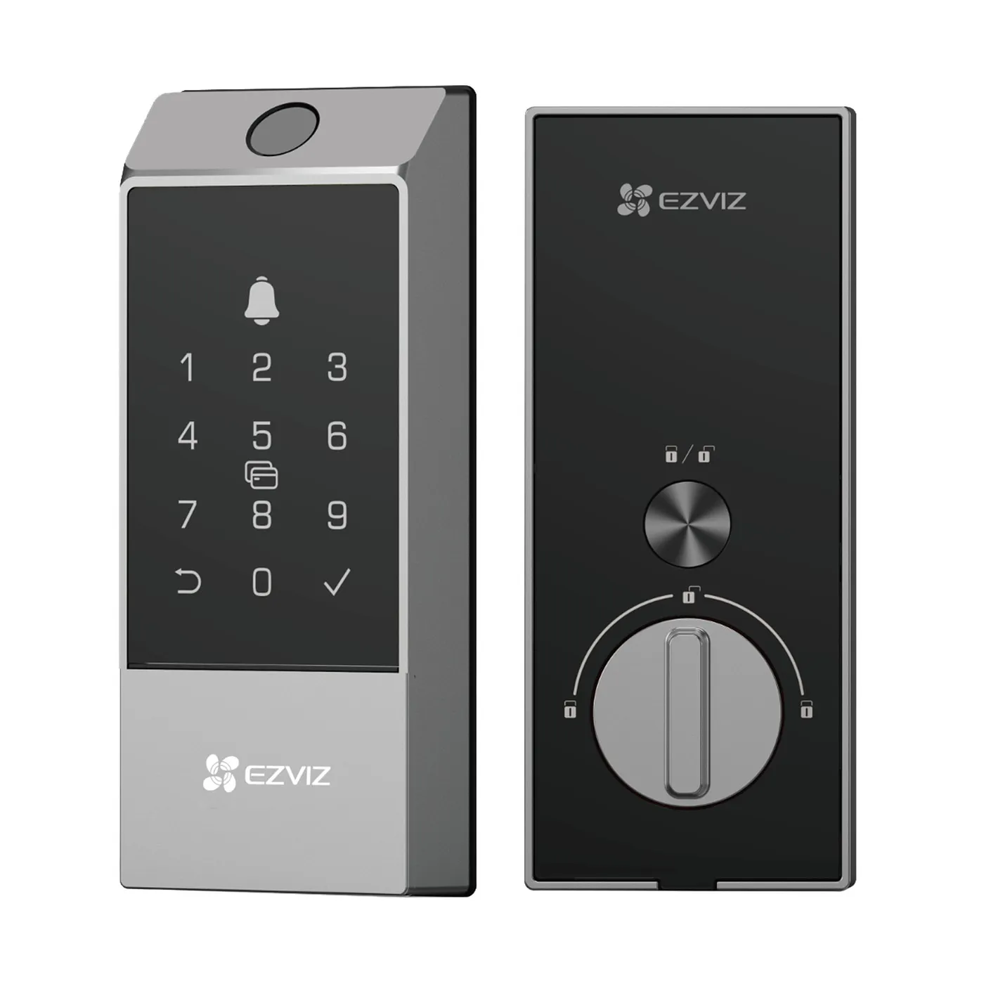 [090255] [CS-DL04-R100-WBCP-GR] Ezviz - Cerradura de Cerrojo Inteligente con Conectividad Wi-Fi Directa de Alta Gama Diseñada para Hogares y Oficinas