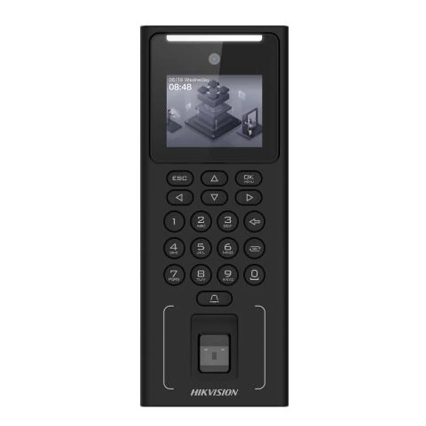 [090302] [DS-K1T321MFWX-B(O-STD)/S] Hikvision - Terminal Facial Min Moe WIFI con Batería de Respaldo Acceso y Asistencia 500 Rostros y Lector de Tarjetas MIFARE HIK-IA