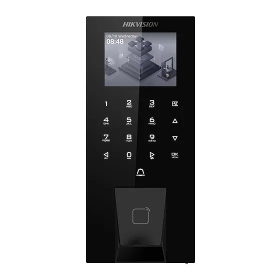 [090304] [DS-K1T807MBFWX-E1(O-STD)] Hikvision - Terminal de Control de Acceso y Asistencia PoE y WiFi con Huella Tarjeta Mifare PIN y Bluetooth Exterior IP65