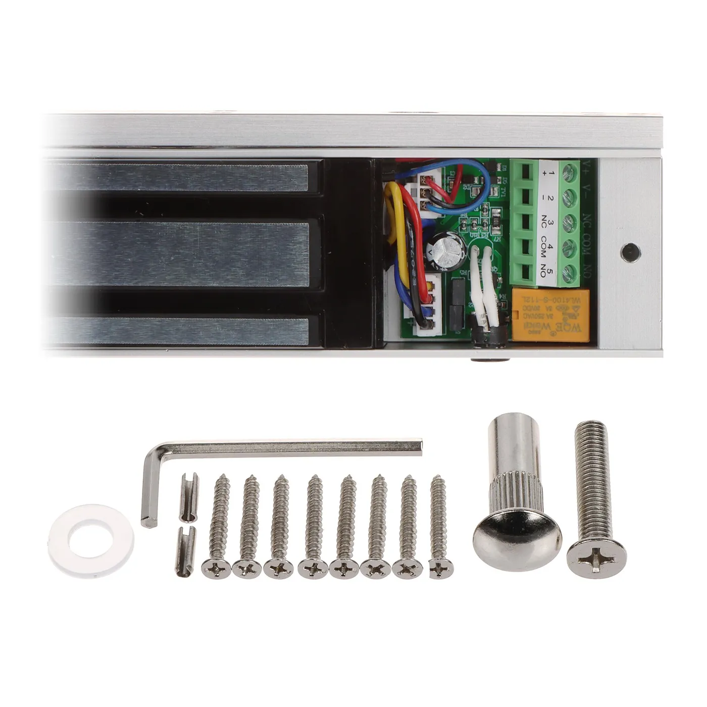 [090321] [DHI-ASF280A-V1] Dahua - Cerradura Magnetica 12V de 600 Lbs (280 Kgs) Indicador de Estado LED Material Antidesgaste y Magnetismo Anti-Residual Aplicaciones en Puerta de Metal y Madera