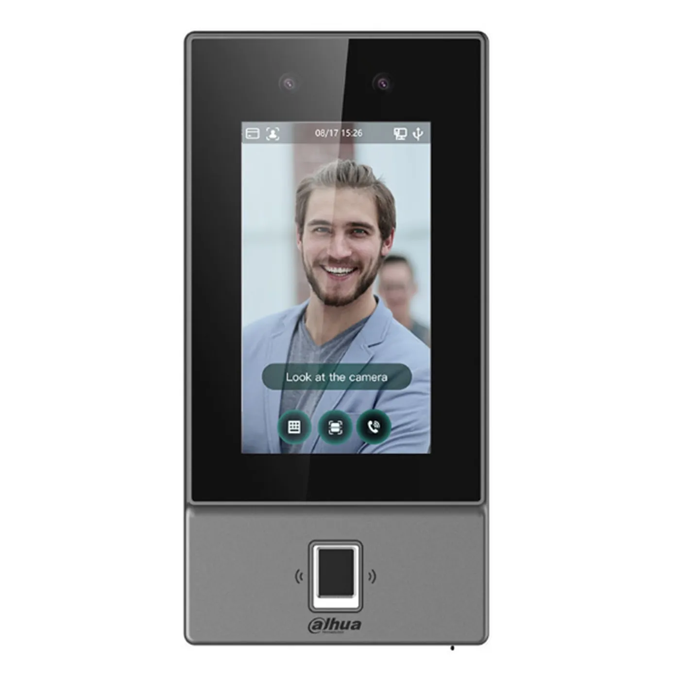 [090323] [DHI-ASI6214S-PW] Dahua - Control de Acceso con Pantalla Táctil de 4.3" y Reconocimiento Facial (6.000 Usuarios 6.000 Rostros 10.000 Tarjetas IC Mifare 6.000 Claves 6 Huellas 300.000 Registros) Puerto PoE Comunicación TCP/IP y Wi-Fi para Interior