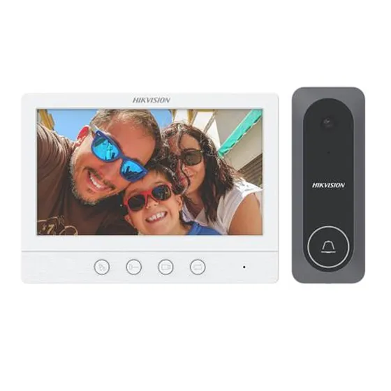 [090220] [DS-KIS212] Hikvision - Kit de Videoportero Analógico con Pantalla LCD a Color de 7"