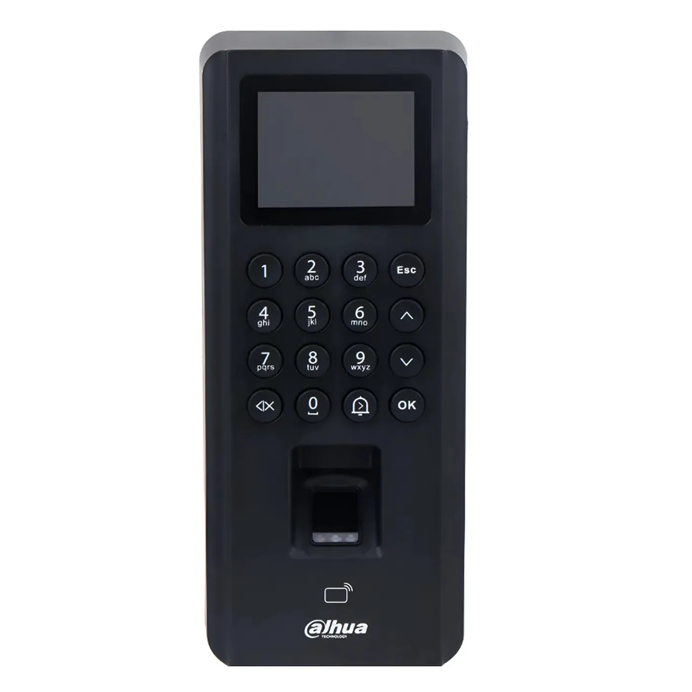 [090472] [DHI-ASI2212J-PW] Dahua - Control de Acceso con Pantalla de 2.4" (5.000 Usuarios 5.000 Claves 5.000 Tarjetas IC Mifare 3.000 Huellas) Puerto PoE Comunicación TCP/IP y Wi-Fi Registro Automático Registro P2P y DHCP para Interiores [Serie ASI2]