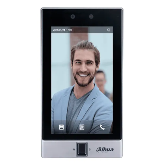 [090486] [DHI-ASI7214S-W] Dahua - Control de Acceso con Pantalla de 7" y Reconocimiento Facial Cámara [2Mp] (50.000 Usuarios 50.000 Rostros 100.000 Tarjetas IC Mifare 50.000 Claves 10.000 Huellas) TCP/IP y Wi-Fi P2P y DHCP para Interiores [Serie FACT]