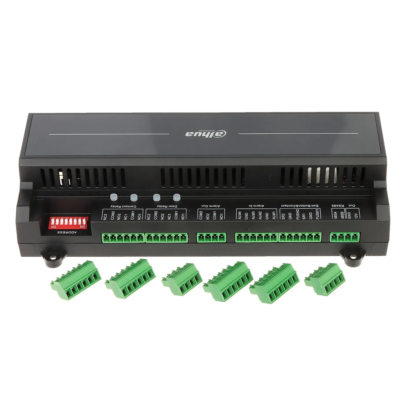 [090499] [DHI-ASC2202B-D] Dahua - Panel de Control de Acceso de 2 Puertas y 4 Lectoras (Admite 100.000 Usuarios 3.000 huellas 100.000 Tarjetas y 500.000 registros) Con Interlock Anti-passback Desbloqueo Remoto TCP/IP RS-485 y Wiegand PoE para Interiores