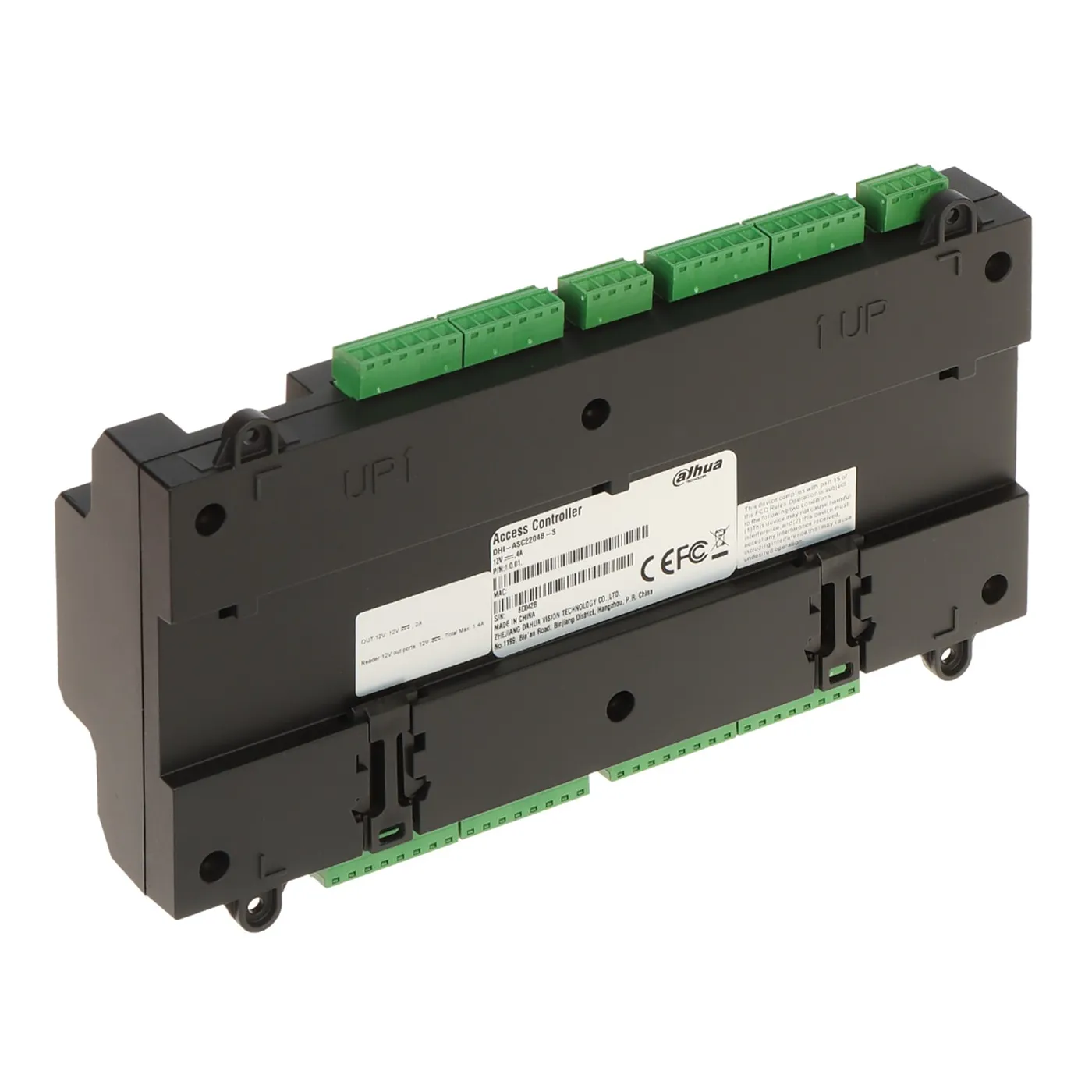 [090500] [DHI-ASC2204B-S] Dahua - Panel de Control de Acceso de 4 Puertas y 4 Lectoras (Admite 100.000 Usuarios 3.000 huellas 100.000 Tarjetas y 500.000 registros) Con Interlock Anti-passback Desbloqueo Remoto TCP/IP RS-485 y Wiegand PoE para Interiores