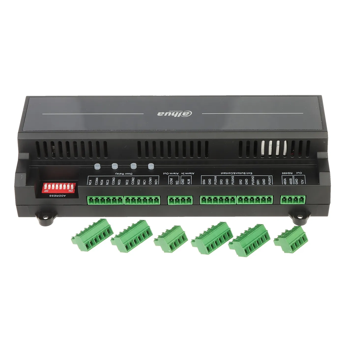 [090500] [DHI-ASC2204B-S] Dahua - Panel de Control de Acceso de 4 Puertas y 4 Lectoras (Admite 100.000 Usuarios 3.000 huellas 100.000 Tarjetas y 500.000 registros) Con Interlock Anti-passback Desbloqueo Remoto TCP/IP RS-485 y Wiegand PoE para Interiores