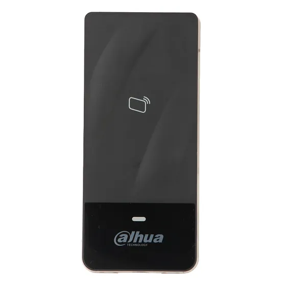 [090501] [DHI-ASR1200E] Dahua - Lector de Acceso de Reconocimiento de Tarjetas (IC Mifare) de Identificación Sin Contacto Comunicación RS-485 y Wiegand IP66 Uso en Interiores y Exteriores