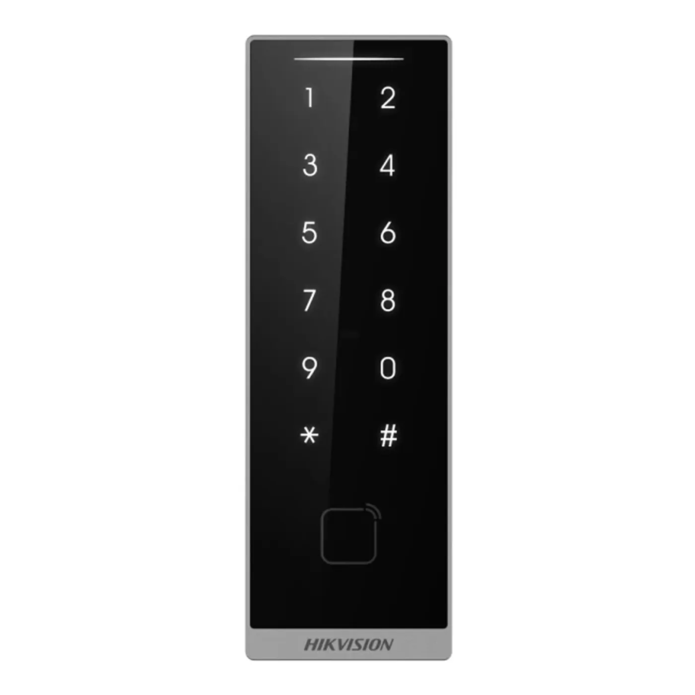 [090434] [DS-K1105EMKB] Hikvision - Lector de tarjetas PRO M1 y EM [125 KHz] con Teclado Numérico
