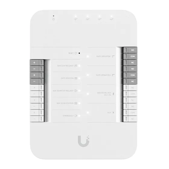 [090529] [UA-Hub-Door] Ubiquiti - Controlador Central Inteligente UniFi puede Conectar 2 Lectores y 2 Cámaras (no incluidos) para Controlar solo una Puerta 2 terminales AUX y 4 Entradas Adicionales (sensores y botones) POE 802.3bt no incluido
