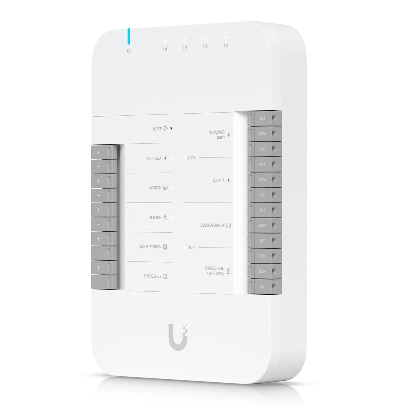 [090529] [UA-Hub-Door] Ubiquiti - Controlador Central Inteligente UniFi puede Conectar 2 Lectores y 2 Cámaras (no incluidos) para Controlar solo una Puerta 2 terminales AUX y 4 Entradas Adicionales (sensores y botones) POE 802.3bt no incluido