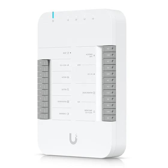 [090529] [UA-Hub-Door] Ubiquiti - Controlador Central Inteligente UniFi puede Conectar 2 Lectores y 2 Cámaras (no incluidos) para Controlar solo una Puerta 2 terminales AUX y 4 Entradas Adicionales (sensores y botones) POE 802.3bt no incluido