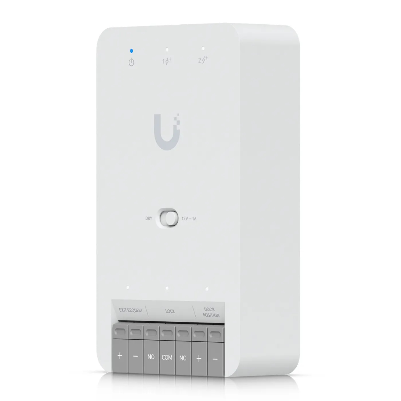 [090532] [UA-Hub-Door-Mini] Ubiquiti - Centro de Control de Acceso Compacto UniFi Terminal de Bloqueo 12V Entradas Adicionales Sensor y Botón Alimentación PoE++ Conexión para Dos Lectores o Cámaras Uso Interior