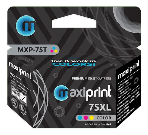 [100184] [75XL-COLOR] Maxiprint - Cartucho Tinta Color 75XL
