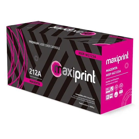 [100201] [MXP-W2123A(C/CHIP)] Maxiprint - Toner Compatible HP Magenta 212A [Con Chip]
