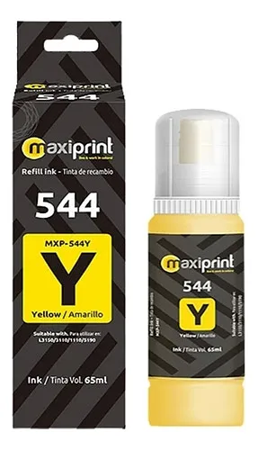 [100132] [544-Y-65ML] Maxiprint - Tinta Compatible Epson 65ml Amarillo 544