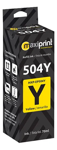 [100136] [504Y-70ML] Maxiprint - Tinta Compatible Epson 70ml Amarillo 504Y