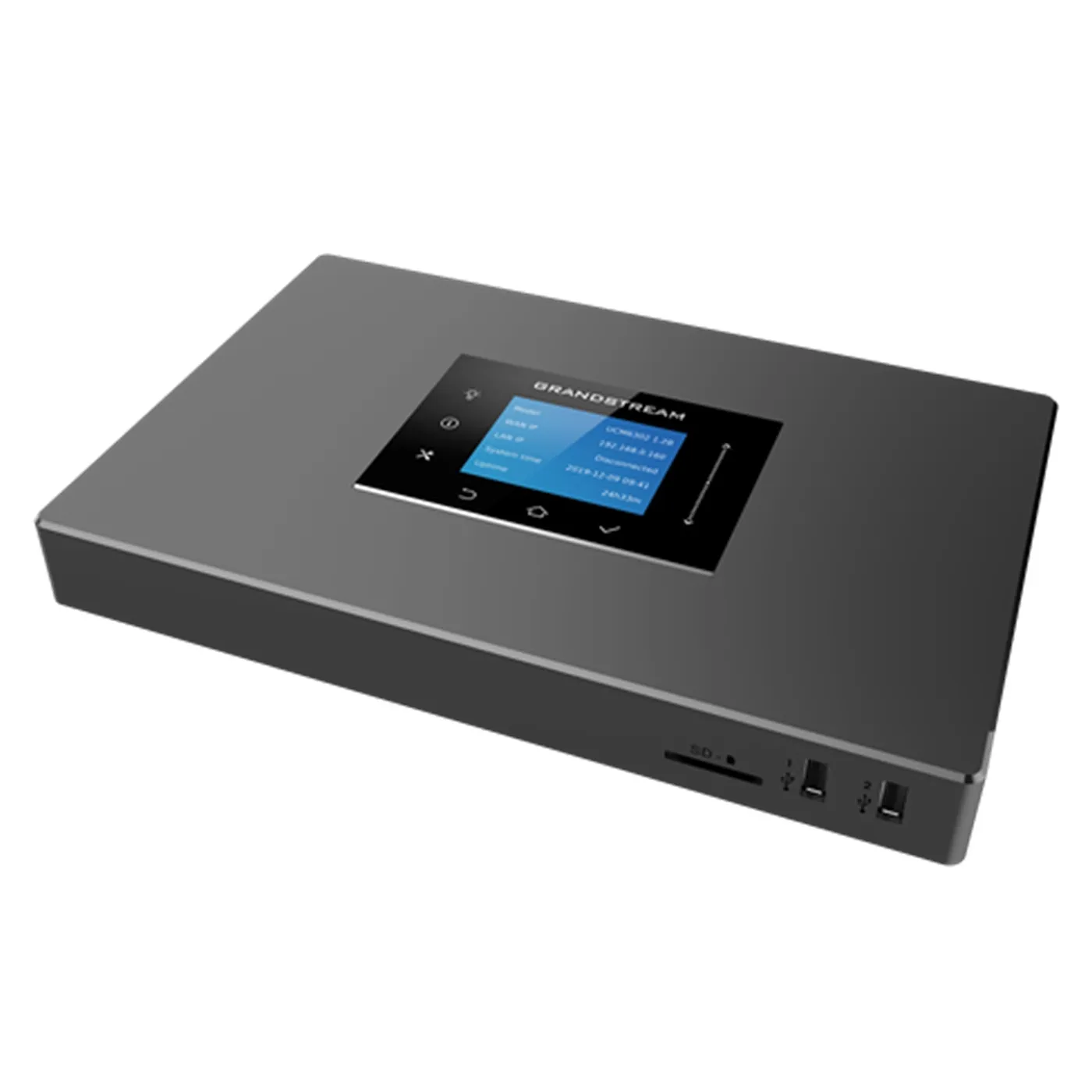 [110048] [UCM6302A] Grandstream - Central Telefónica IP (IP PBX) 2 puertos FXS RJ11 2 puertos FXO RJ11 hasta 500 usuarios 75 llamadas concurrentes G.711 tres puertos Gigabit autoadaptables con PoE+ solo audio