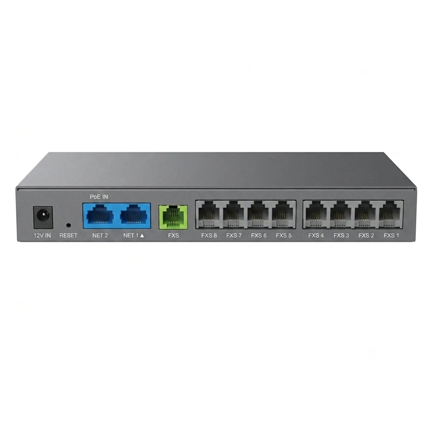 [110054] [HT881] Grandstream - Gateway FXO 1 puerto FXS RJ11 8 puertos FXO RJ11 3 perfiles SIP lifeline con relé directo FXS a FXO ante corte de energía dos puertos RJ45 10/100/1000 Mbps uno con PoE-PD 802.3af router NAT de alto rendimiento
