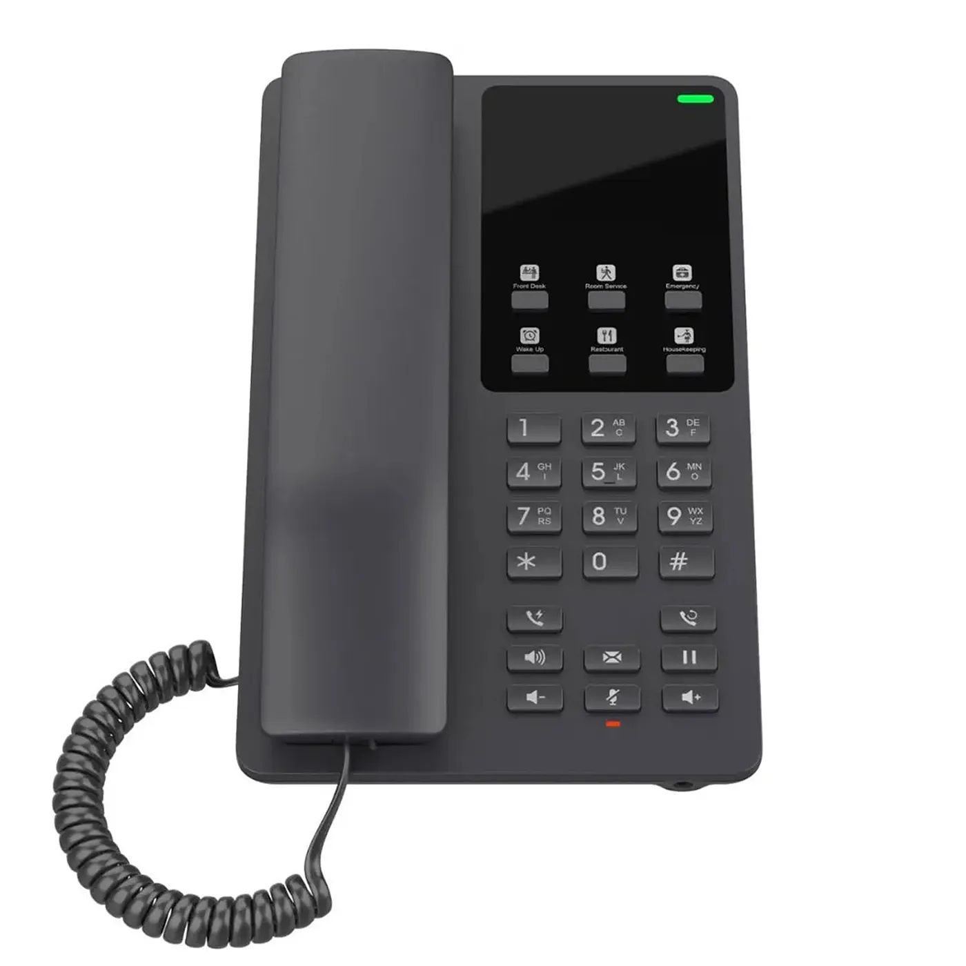 [110022] [GHP621] Grandstream - Teléfono IP para Hotelería 2 cuentas SIP 2 líneas 3 teclas programables 10 teclas de marcación rápida un puerto de red 100 Mbps con PoE altavoz HD en el auricular
