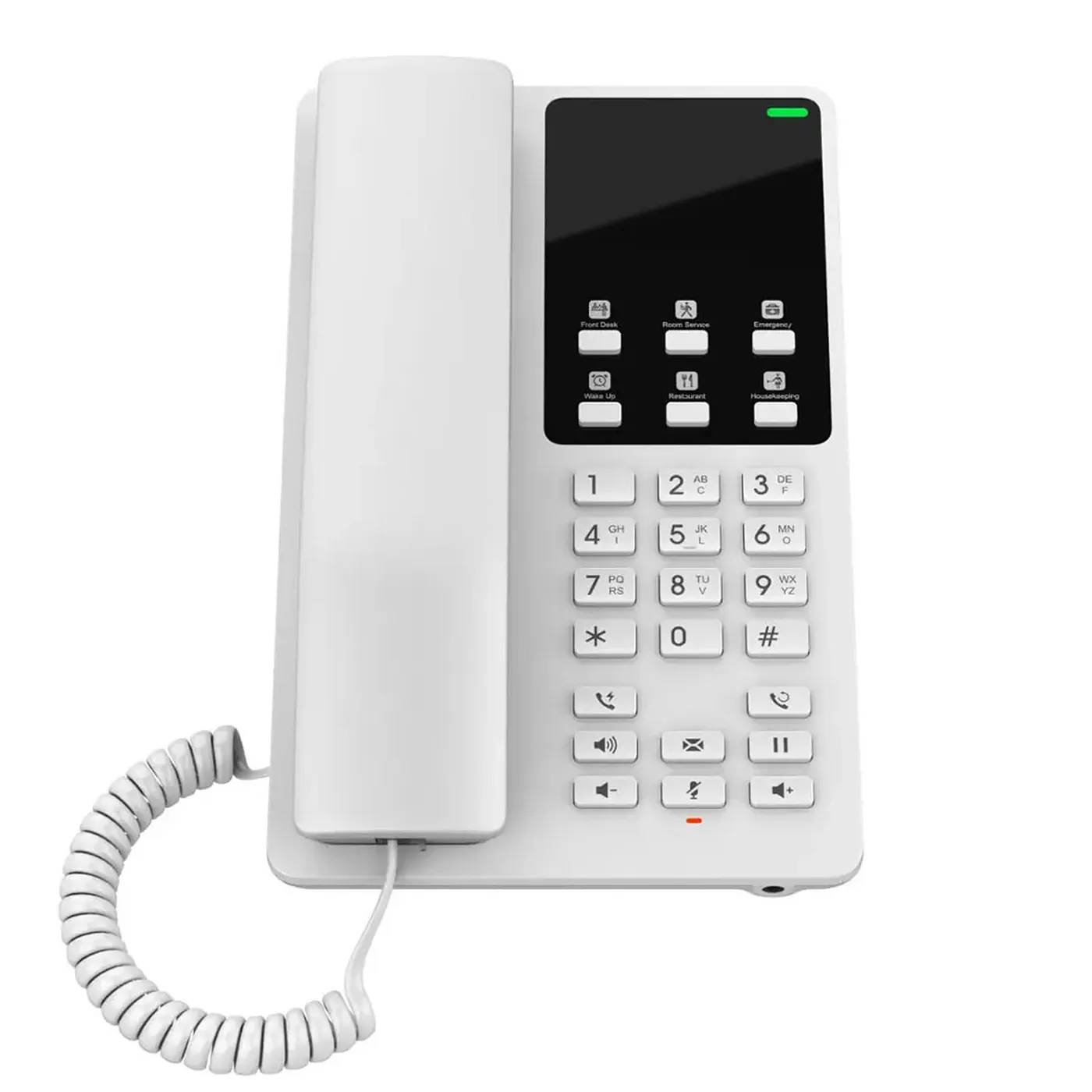 [110024] [GHP620] Grandstream - Teléfono IP para Hotelería 2 cuentas SIP 2 líneas 3 teclas programables 10 teclas de marcación rápida PoE integrado Clase 2 un puerto Ethernet 10/100 Mbps