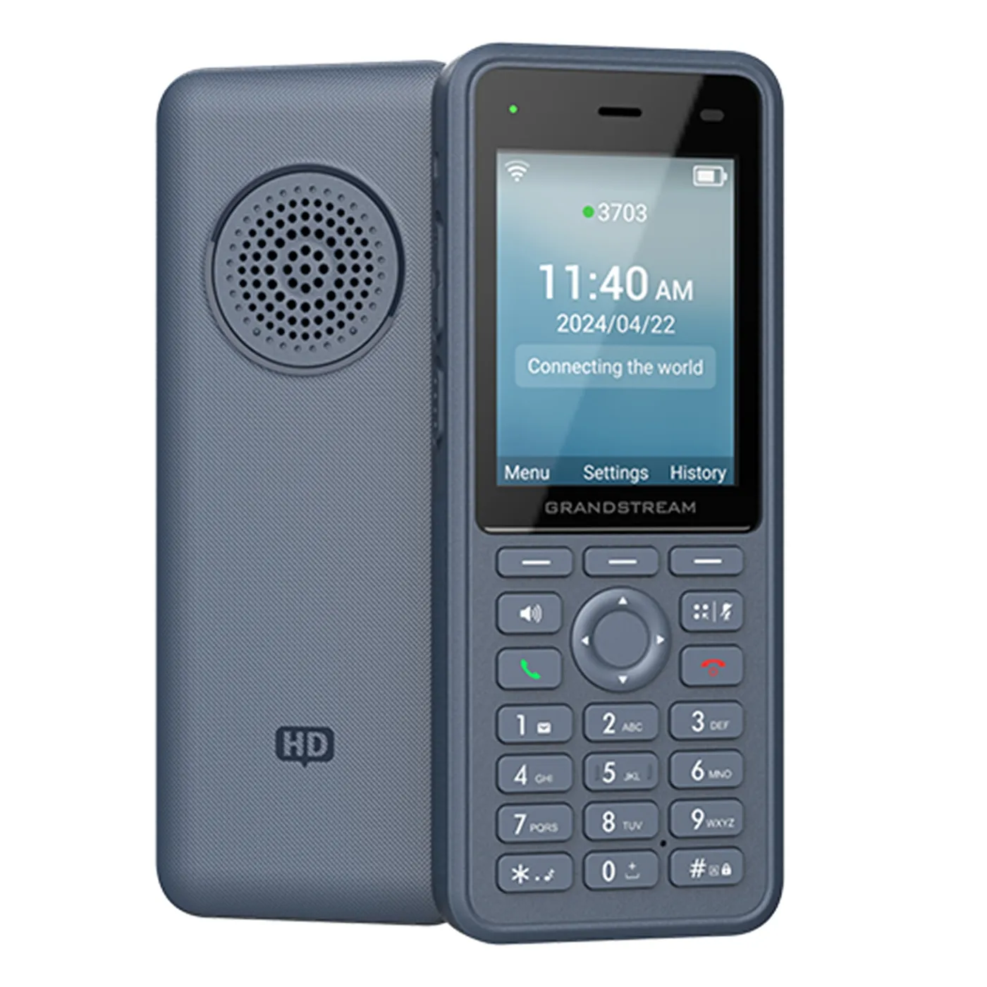 [110089] [WP836] Grandstream - Teléfono IP Wi-Fi Cordless 3 cuentas SIP 3 líneas Wi-Fi 6 doble banda 802.11a/b/g/n/ac/ax 2T2R 10 horas de conversación 240 horas en espera certificación IP67 resistente a caídas de 2 metros Bluetooth integrado