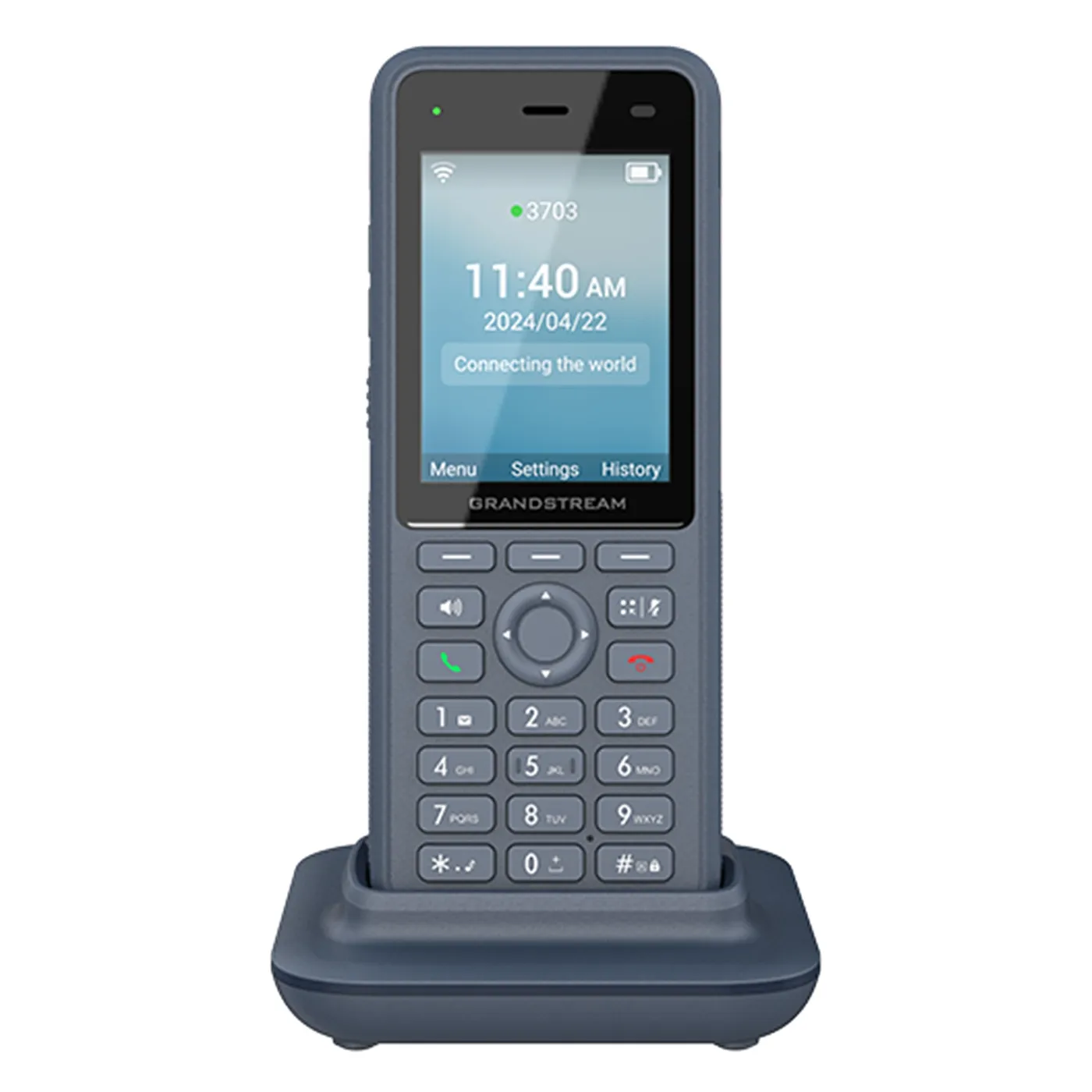 [110089] [WP836] Grandstream - Teléfono IP Wi-Fi Cordless 3 cuentas SIP 3 líneas Wi-Fi 6 doble banda 802.11a/b/g/n/ac/ax 2T2R 10 horas de conversación 240 horas en espera certificación IP67 resistente a caídas de 2 metros Bluetooth integrado