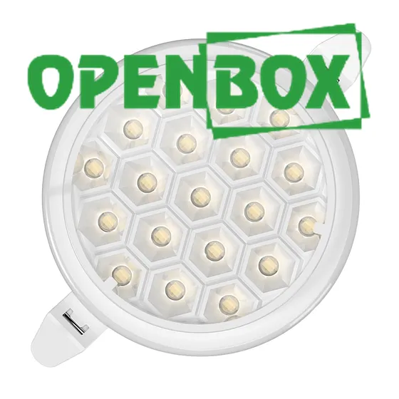 [150010] [DL-024-AG-(OPEN-BOX)] DuraLED - Lampara Panel LED 36W 6500K Luz Fria Tipo Colmena Redonda Empotrar Borde Blanco (OPEN-BOX)