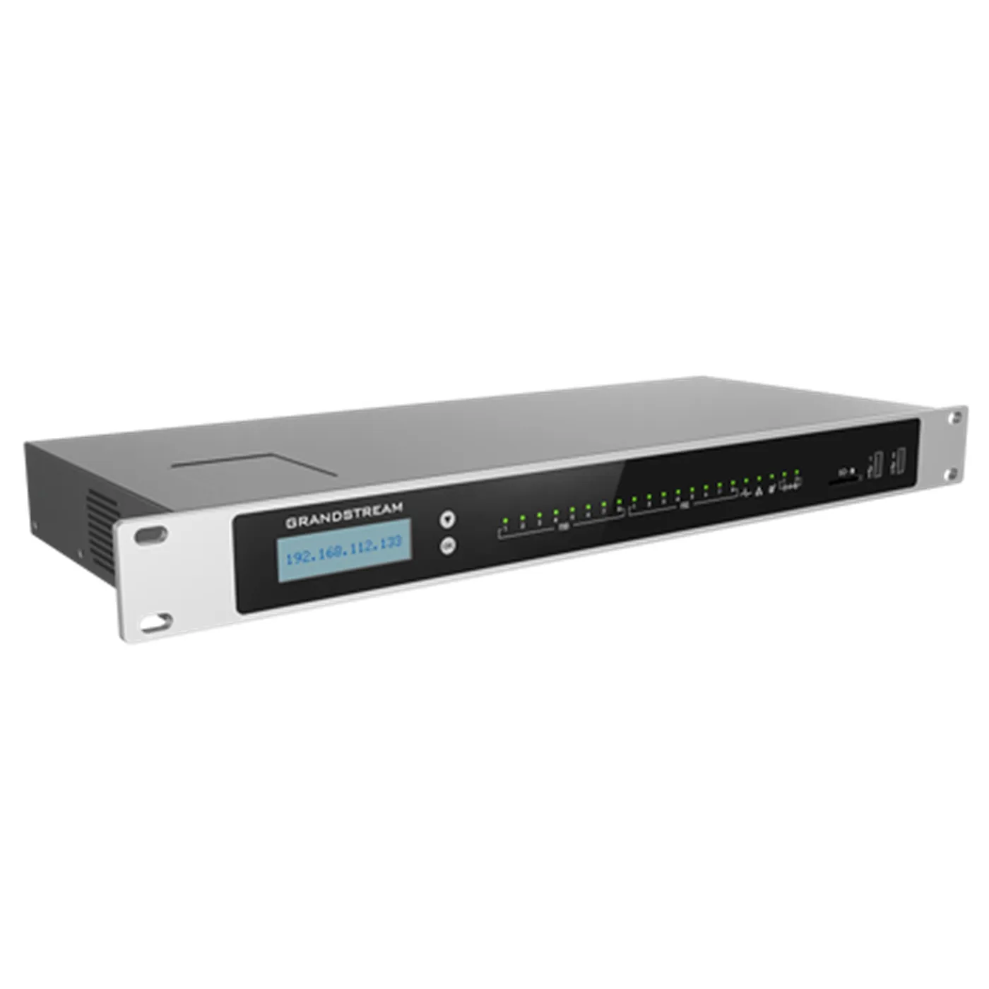 [110066] [UCM6308] Grandstream - Central Telefónica IP (IP PBX) 8 puertos FXS RJ11 8 puertos FXO RJ11 hasta 3000 usuarios 450 llamadas concurrentes G.711 tres puertos Gigabit autoadaptables con PoE+