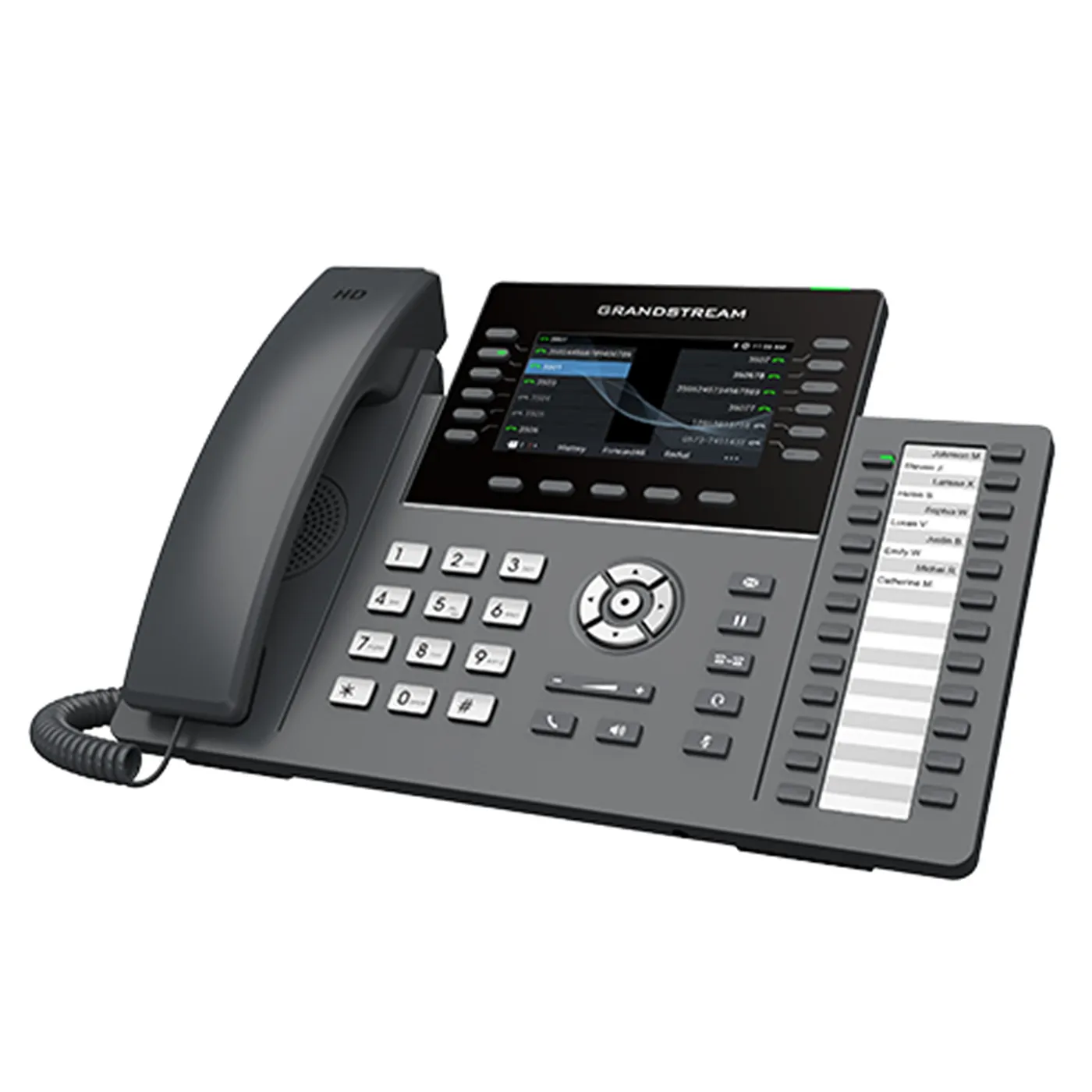 [110069] [GRP2636] Grandstream - Teléfono IP 12 líneas 16 cuentas SIP 24 teclas MPK de extensión pantalla LCD TFT color 4.3 pulgadas 480x272 PoE integrado dos puertos Gigabit Wi-Fi 6 doble banda